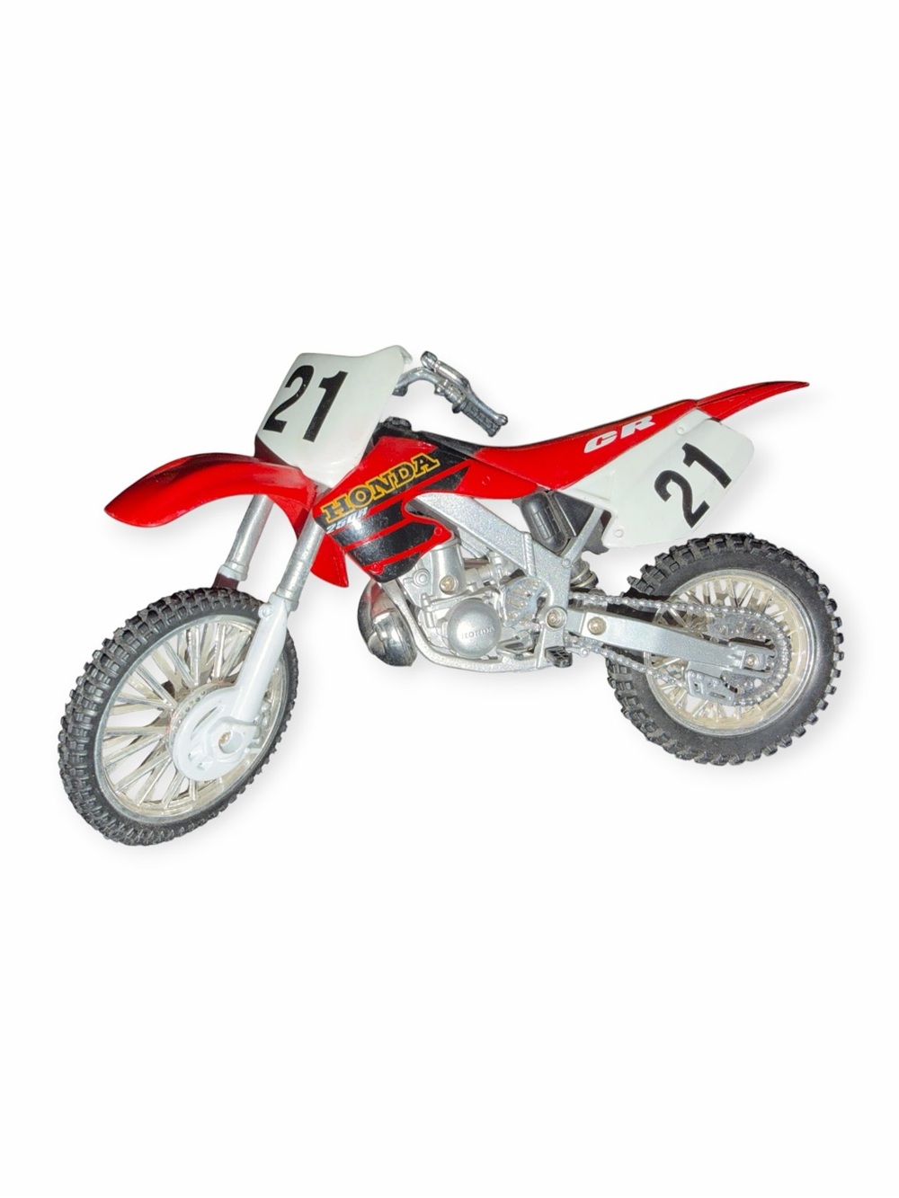 Vintage Maisto Honda CR250R Motocross Dirt Bike 1:18 Scale Die-cast Toy